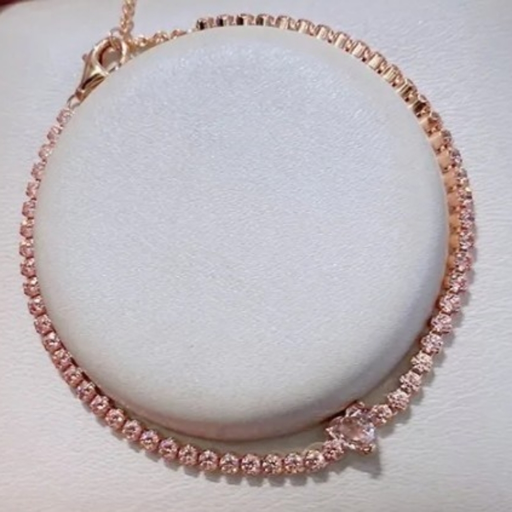 Pandora Rose Gold Heart Bracelet NWT